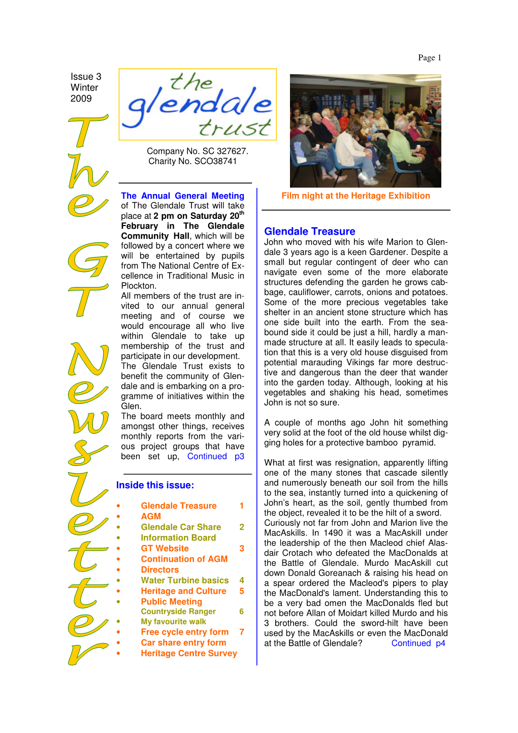 GT Newsletter Winter 2009