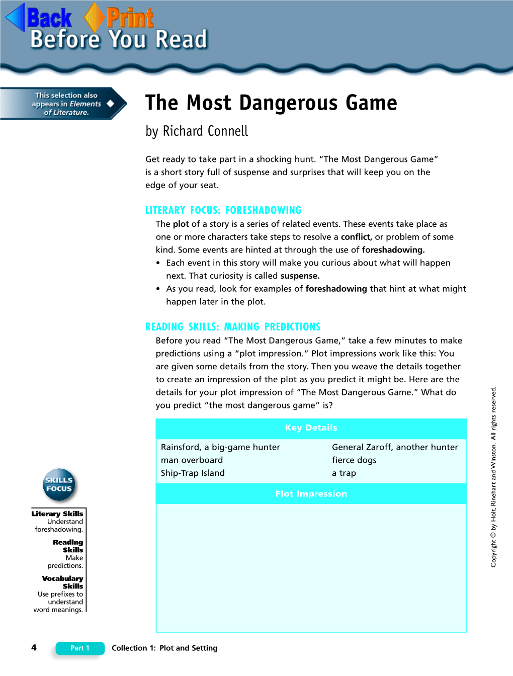 The Most Dangerous Game by Richard Connell