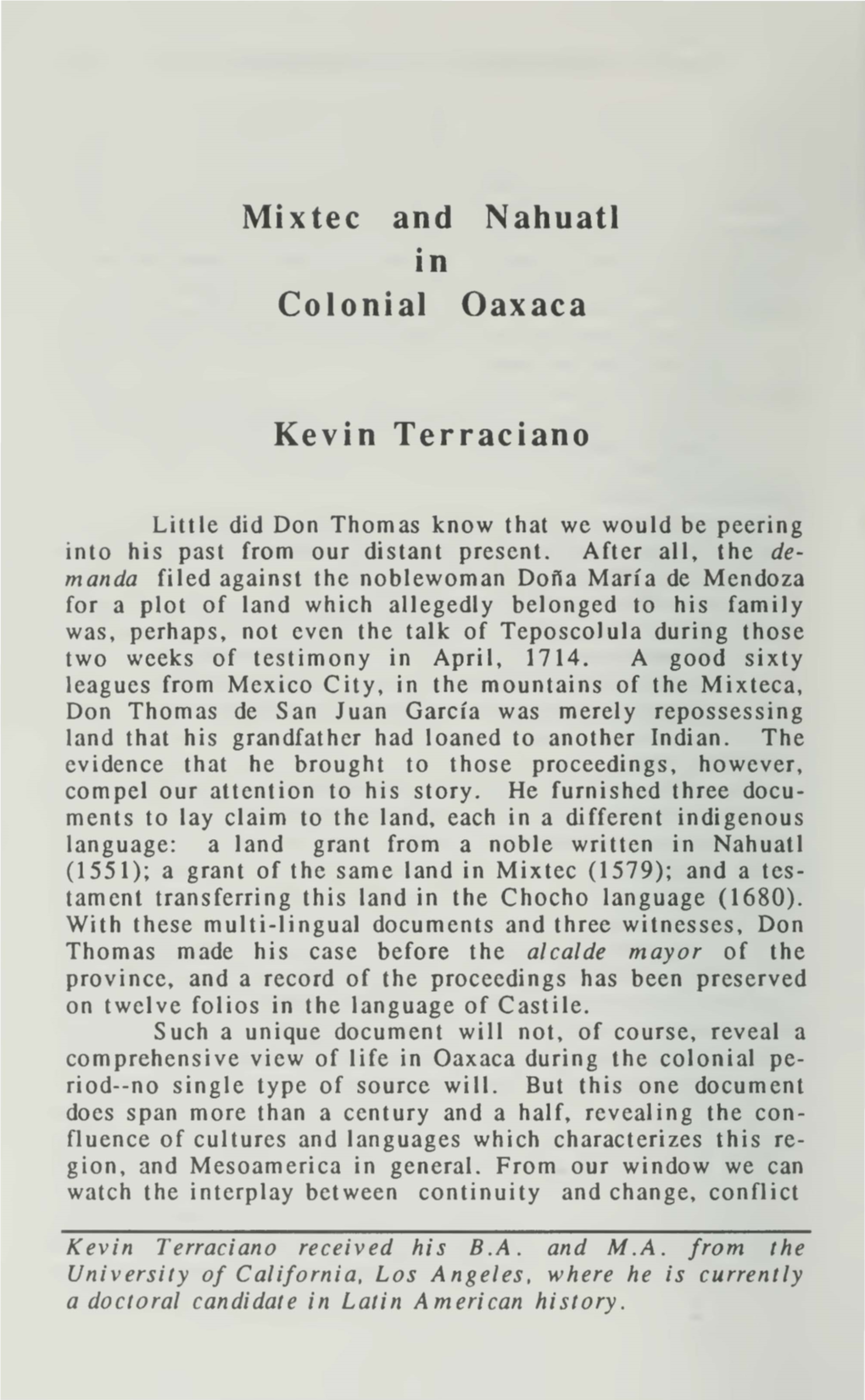 UCLA HISTORICAL JOURNAL in the Present