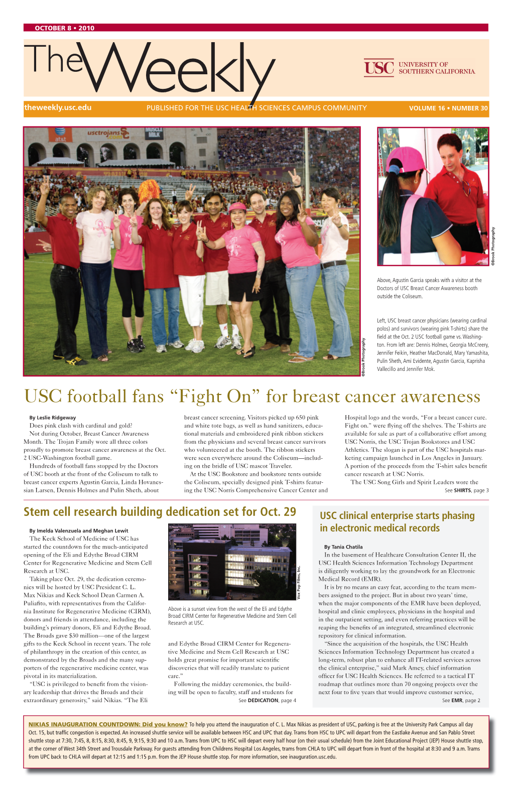 USC Football Fans “Fight On” for Breast Cancer Awareness