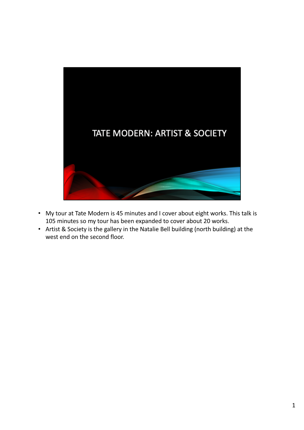 04 Tate Modern Artist and Society