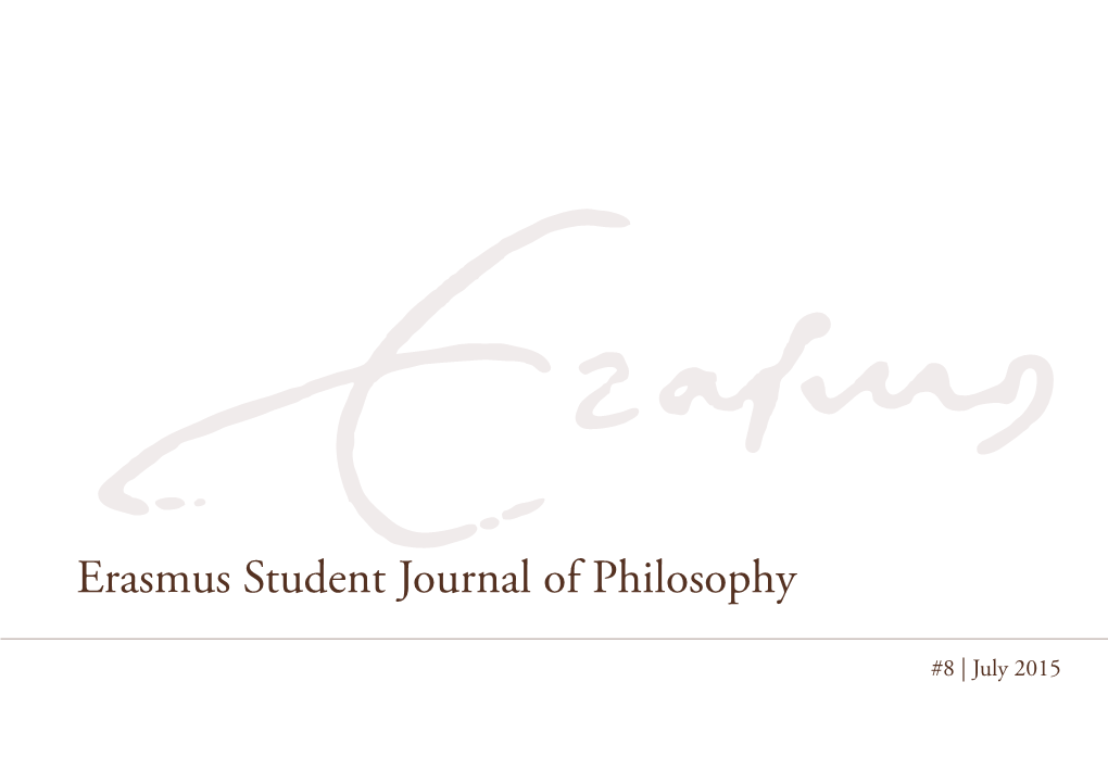 Erasmus Student Journal of Philosophy