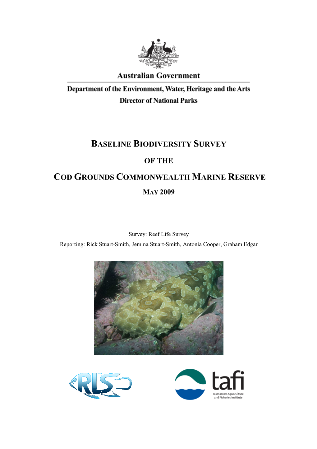 Baseline Biodiversity Survey of the Cod Grounds Commonwealth