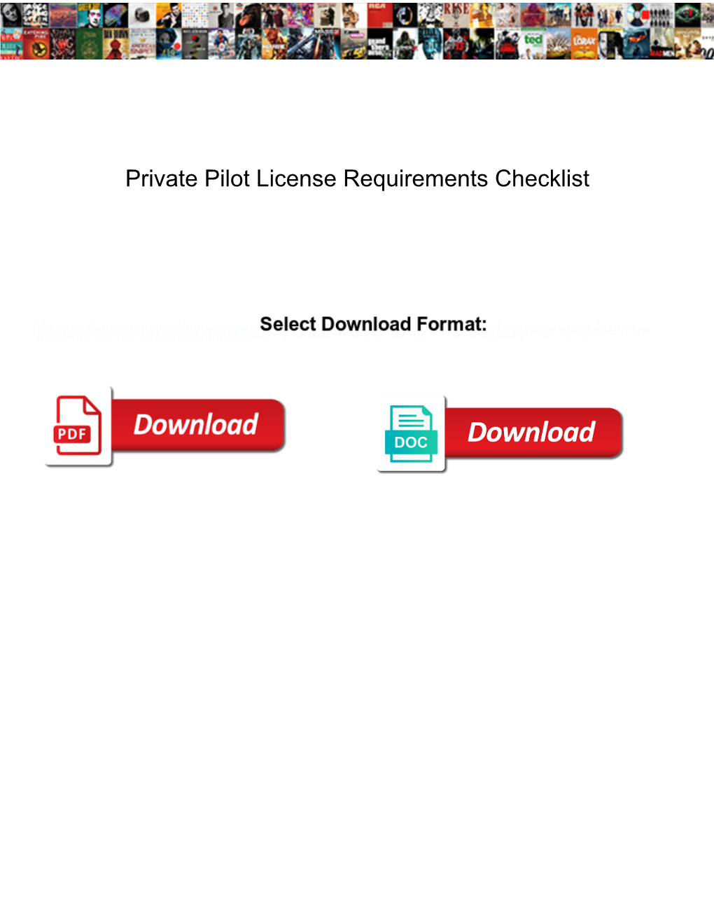 Private Pilot License Requirements Checklist