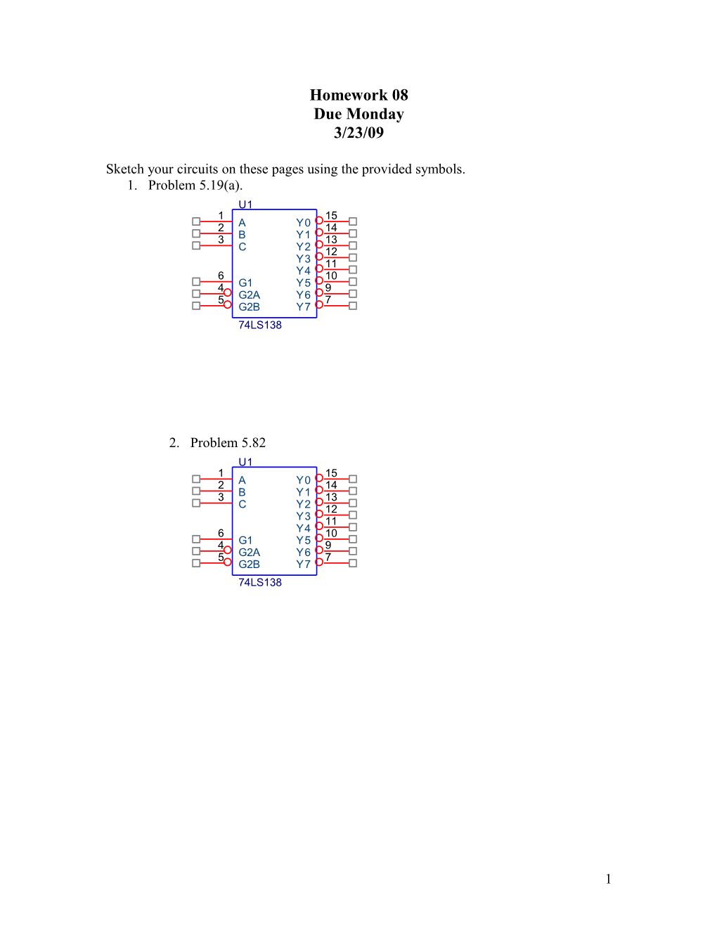 Sketch Your Circuits on These Pages Using the Provided Symbols