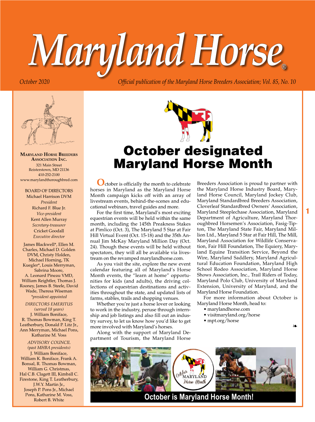 October Designated Maryland Horse Month