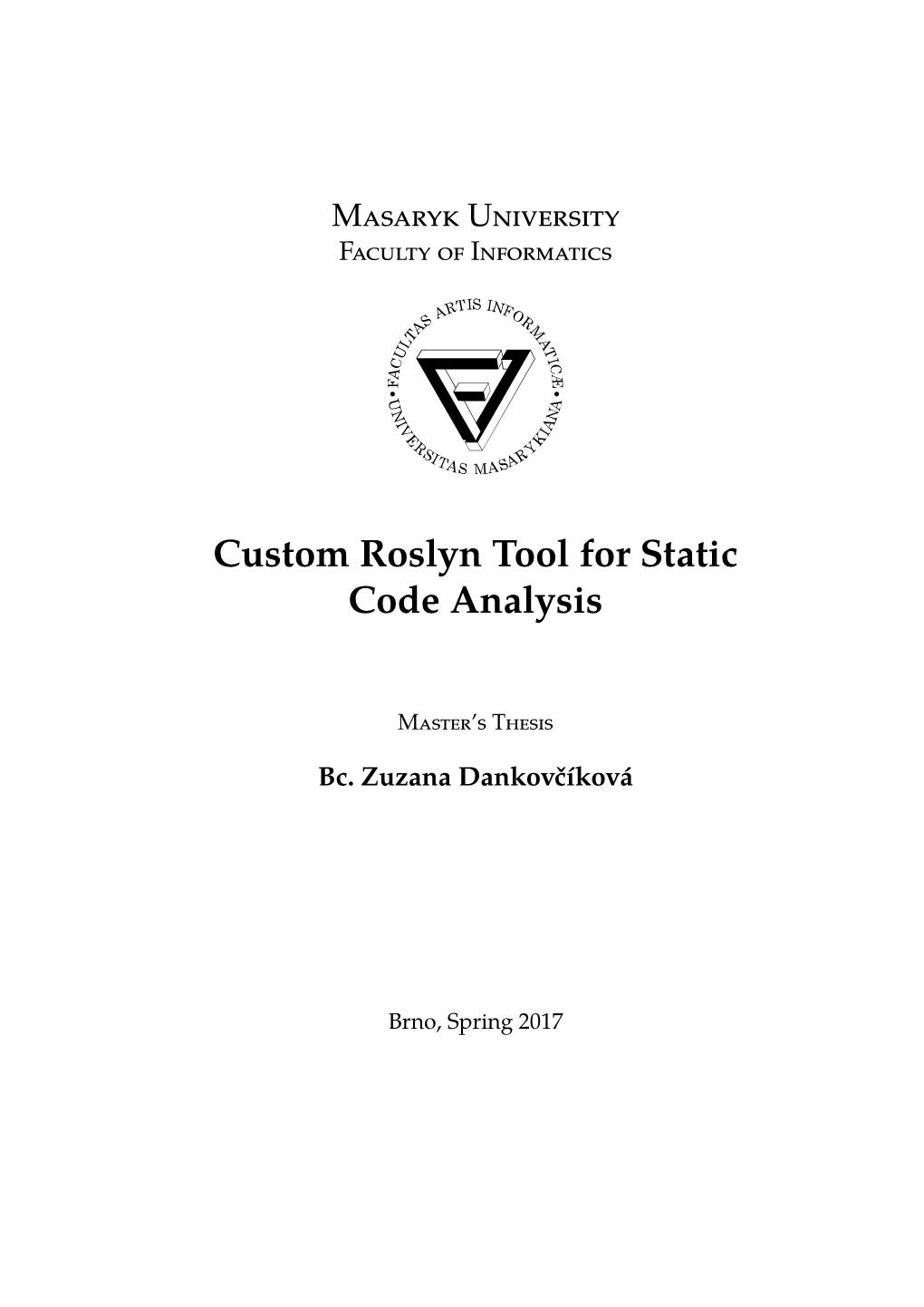 Custom Roslyn Tool for Static Code Analysis