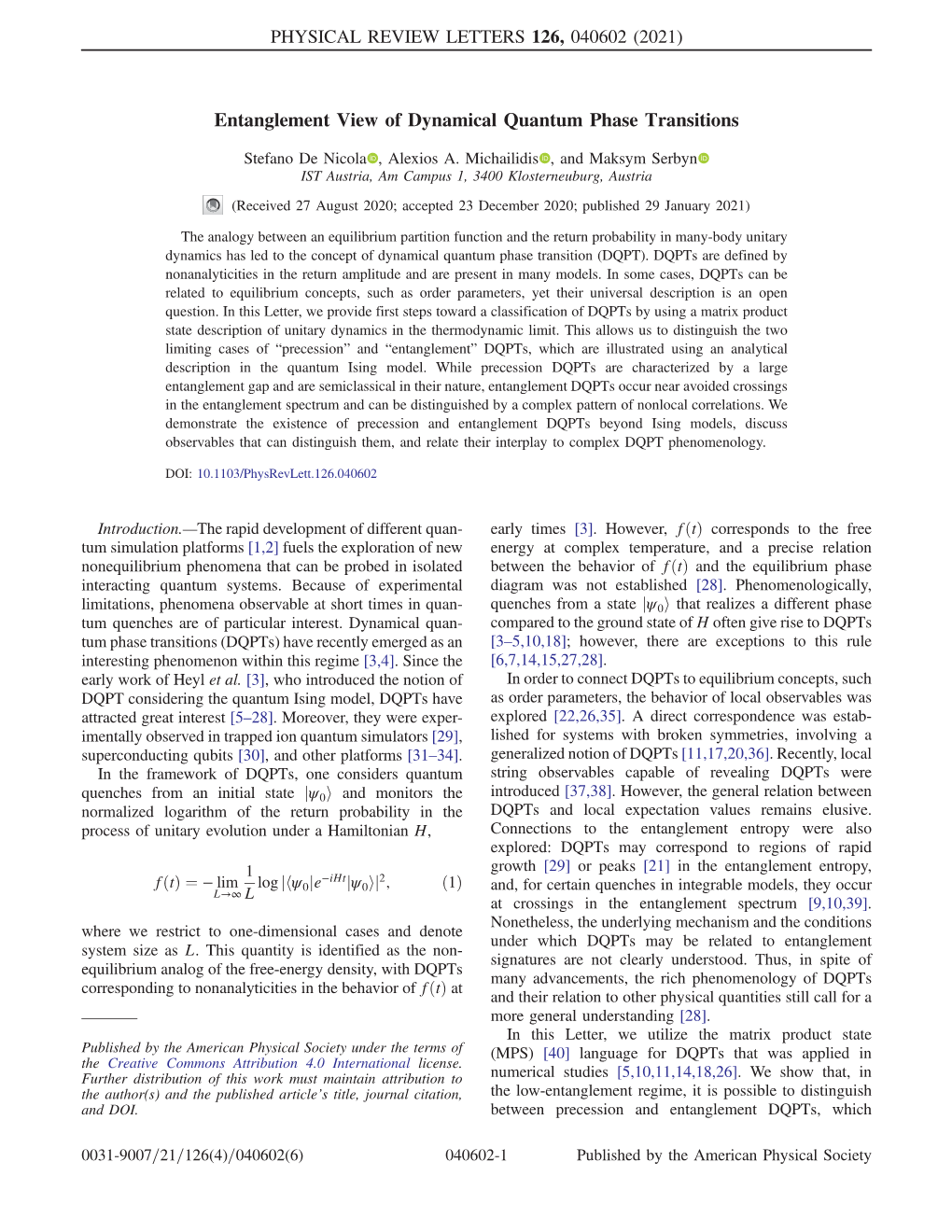 Entanglement View of Dynamical Quantum Phase Transitions