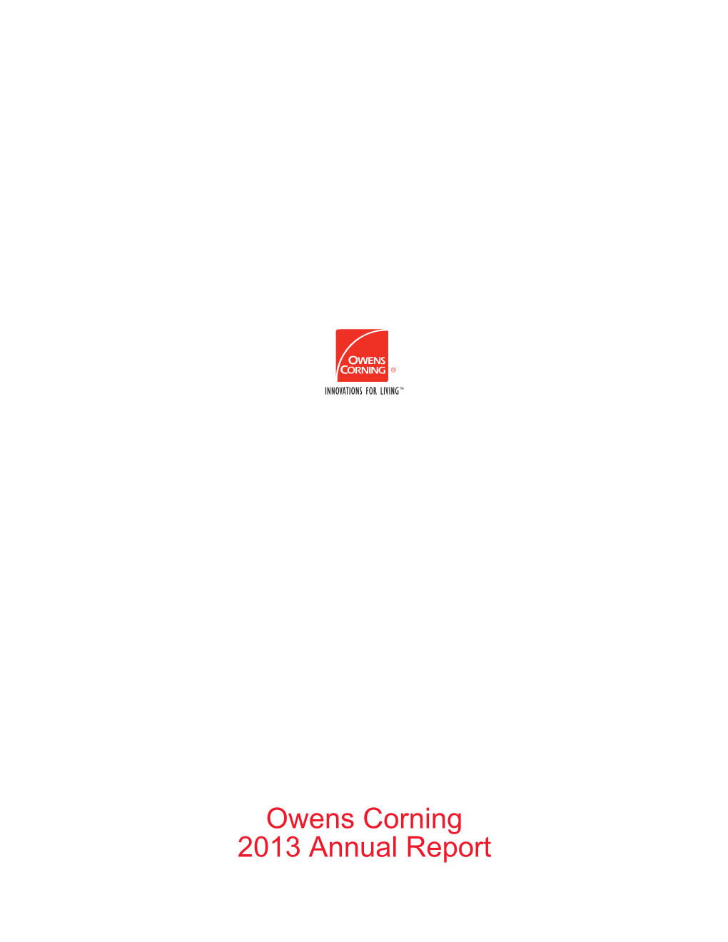 Owens Corning 2013 Annual Report