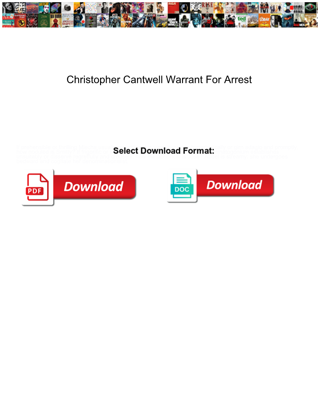 Christopher Cantwell Warrant for Arrest