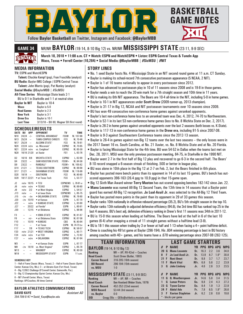 Basketball Game Notes Basketballgame 1 — Oral Roberts Game Notes