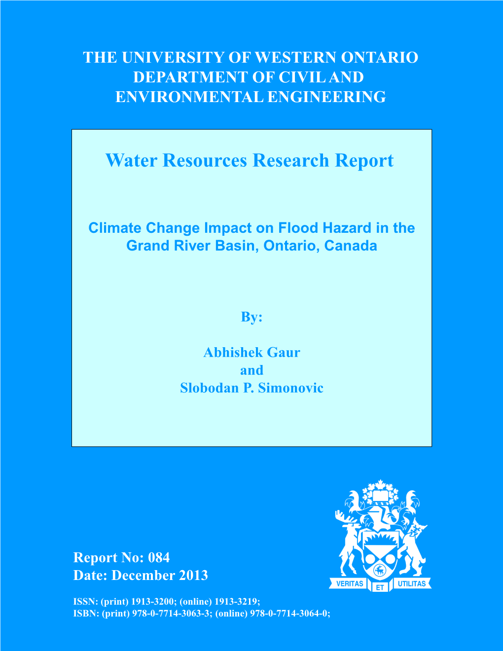 Climate Change Impact on Flood Hazard in the Grand River Basin, Ontario, Canada