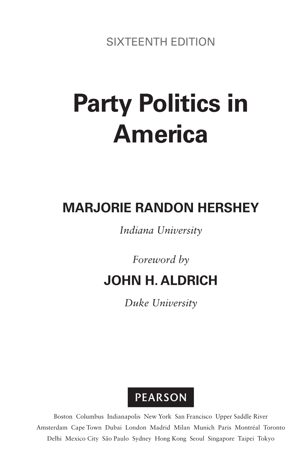 Party Politics in America