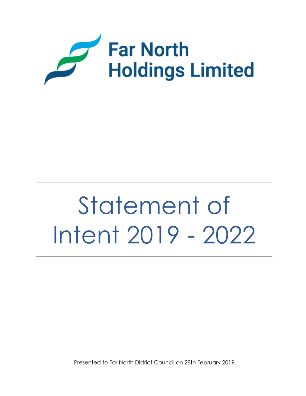 Statement of Intent 2019 - 2022
