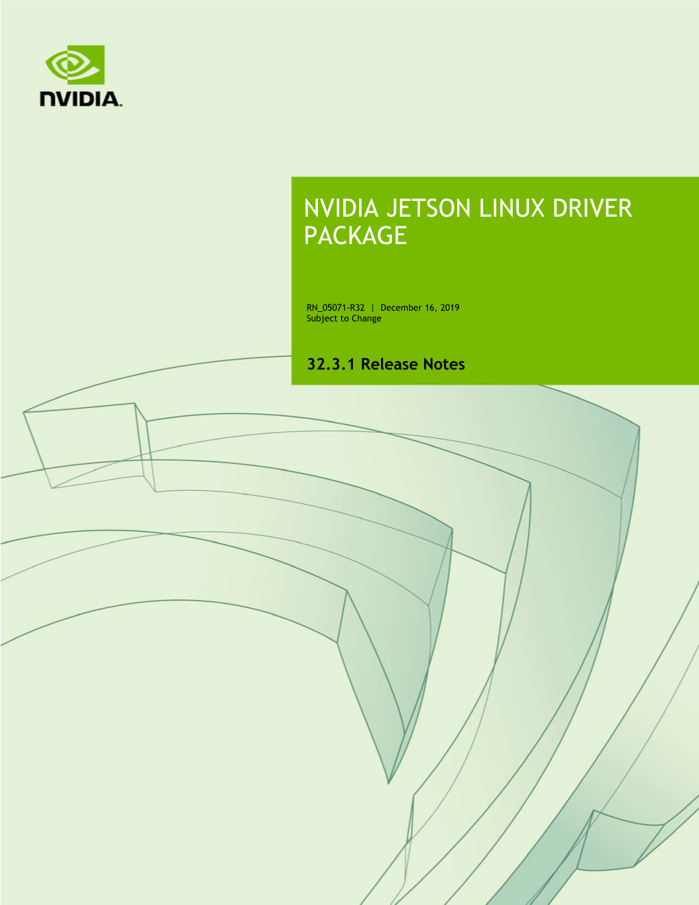 Nvidia Jetson Linux Driver Package