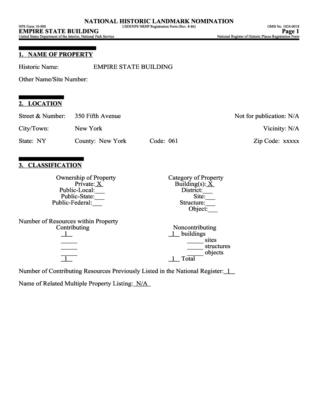 NATIONAL HISTORIC LANDMARK NOMINATION NFS Form 10-900 USDI/NPS NRHP Registration Form (Rev