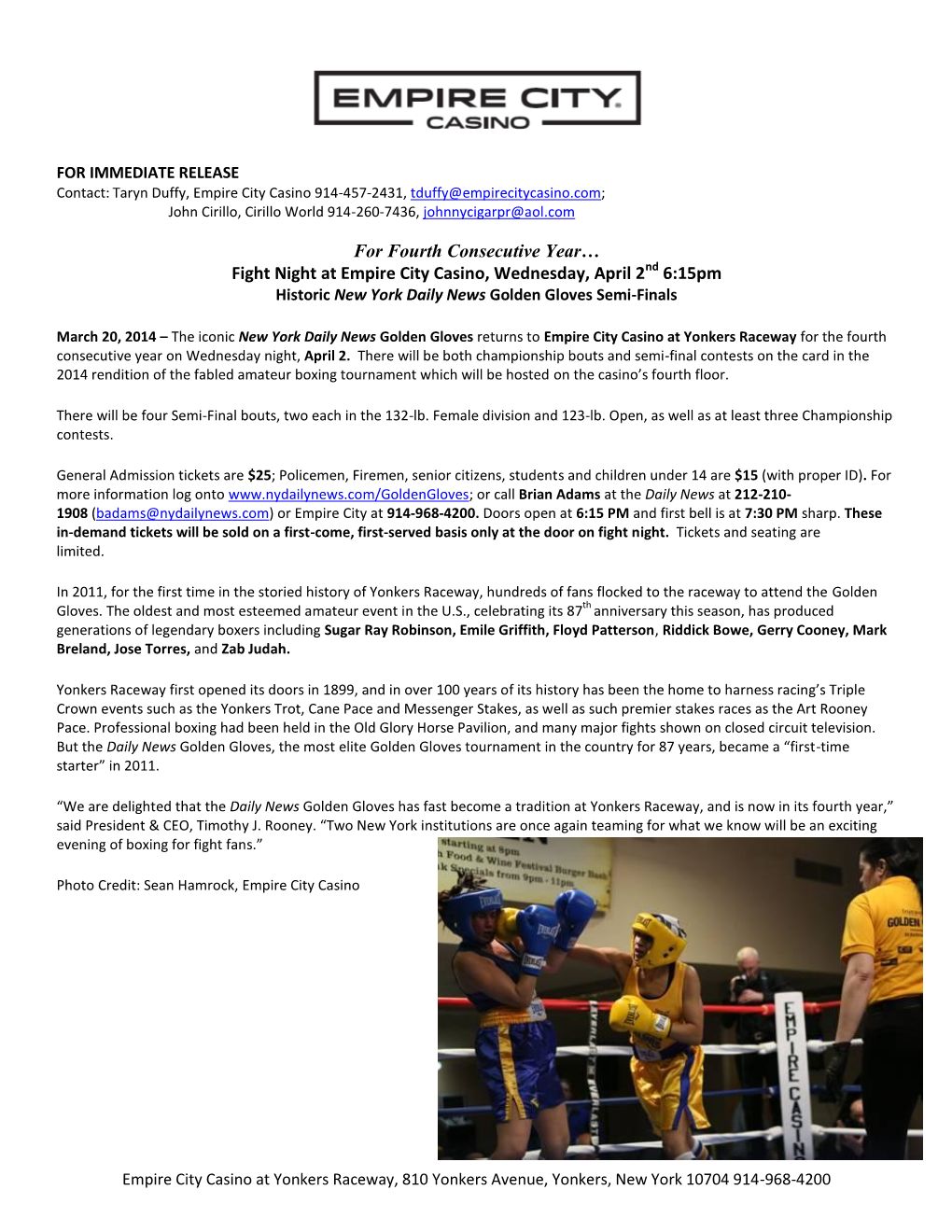 03-20-14 Golden Gloves Release