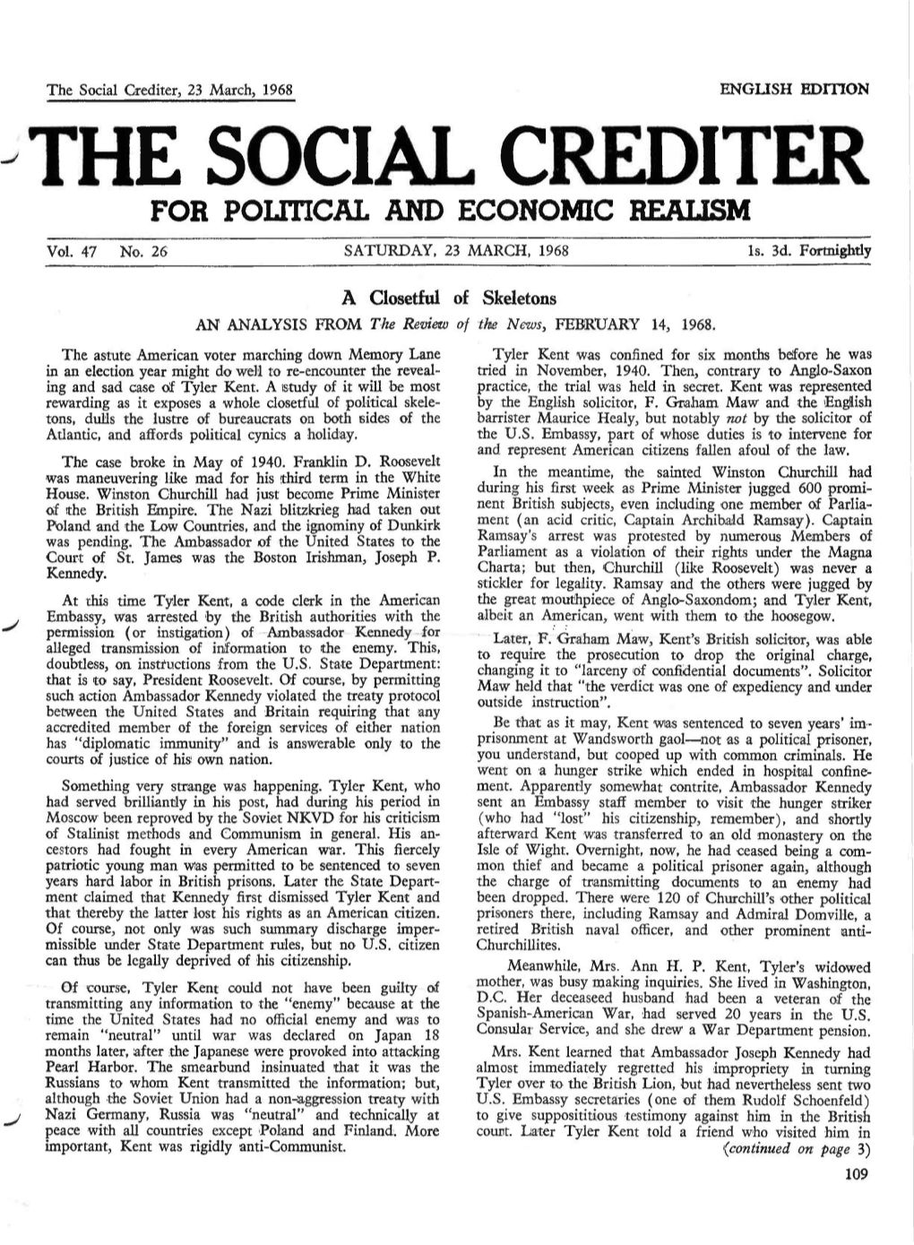 The Social Crediter for Poutical and Economic Beaijsm