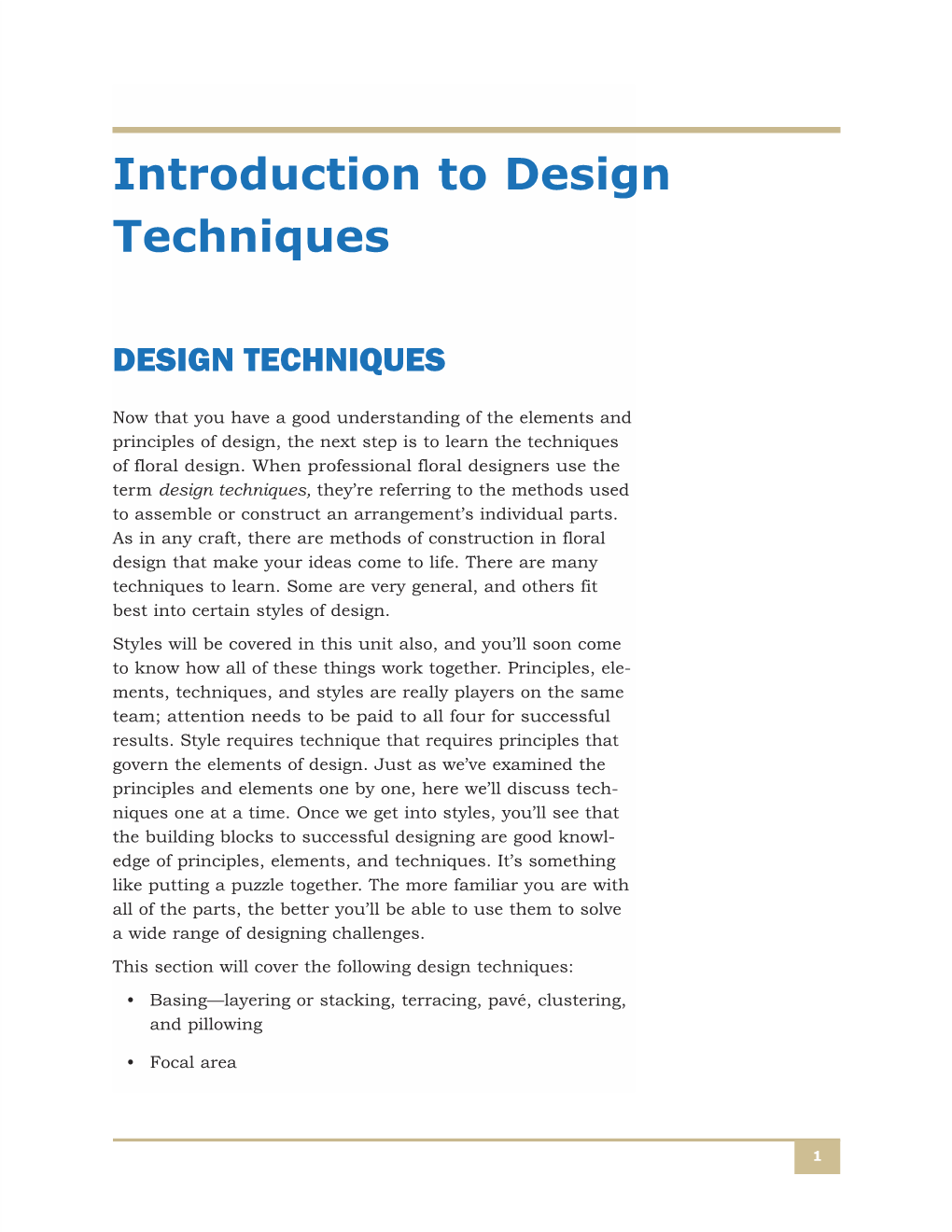 Floral Design Career Diploma Sample Lesson Plan