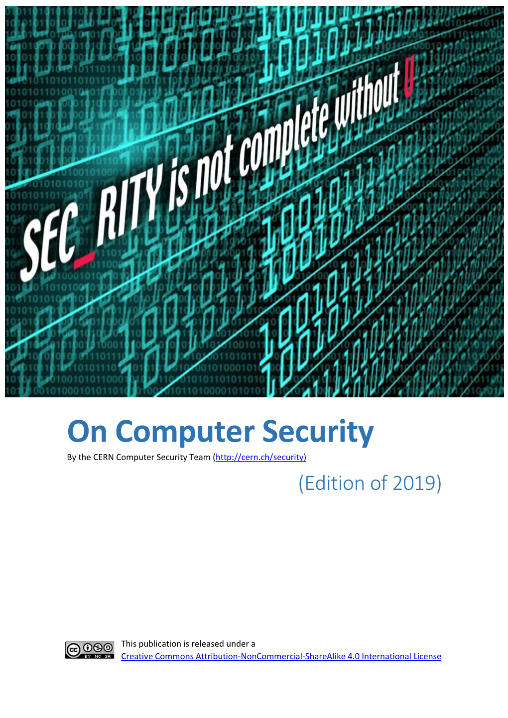 On Computer Security by the CERN Computer Security Team ( (Edition of 2019)