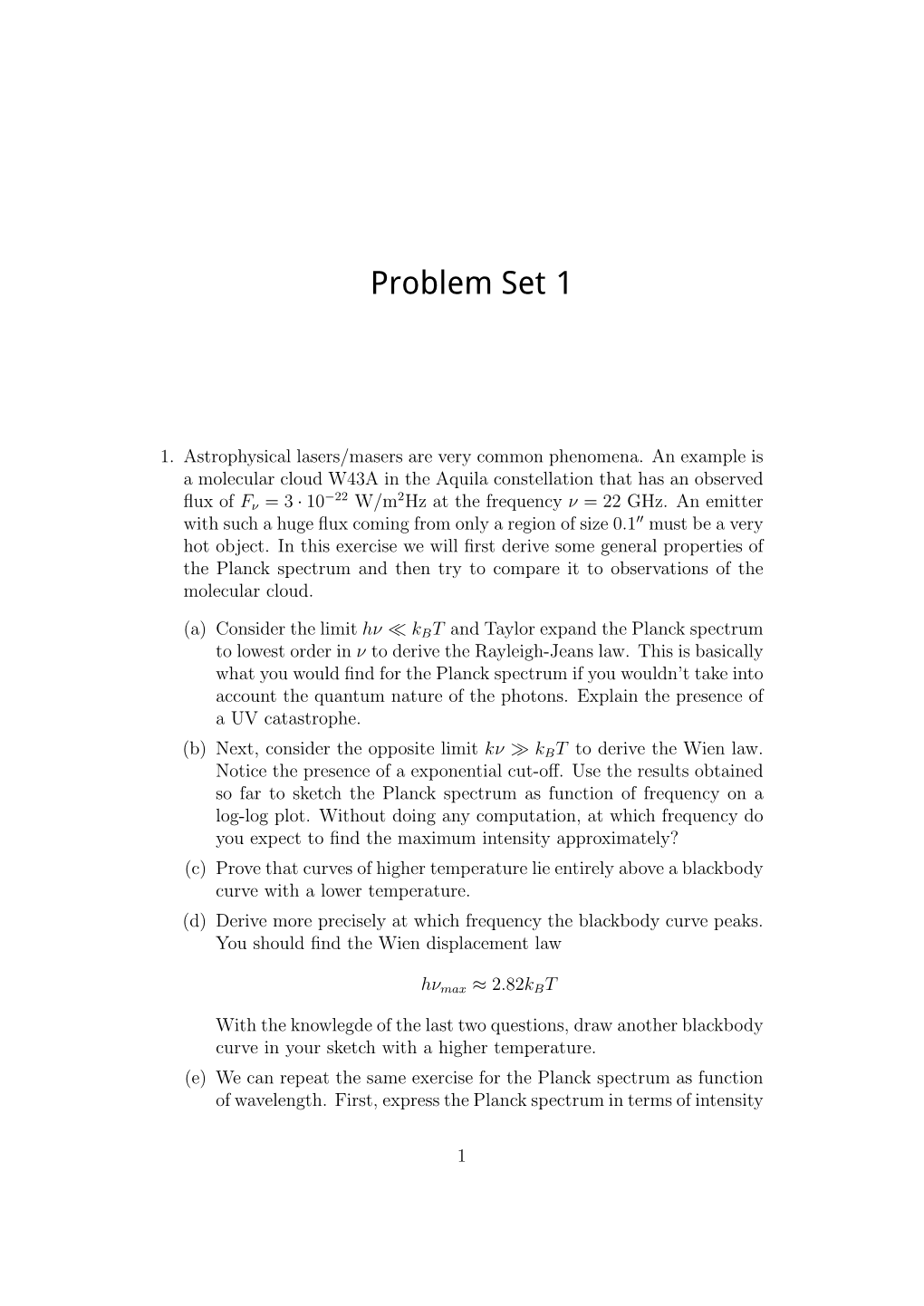 Problem Set 1