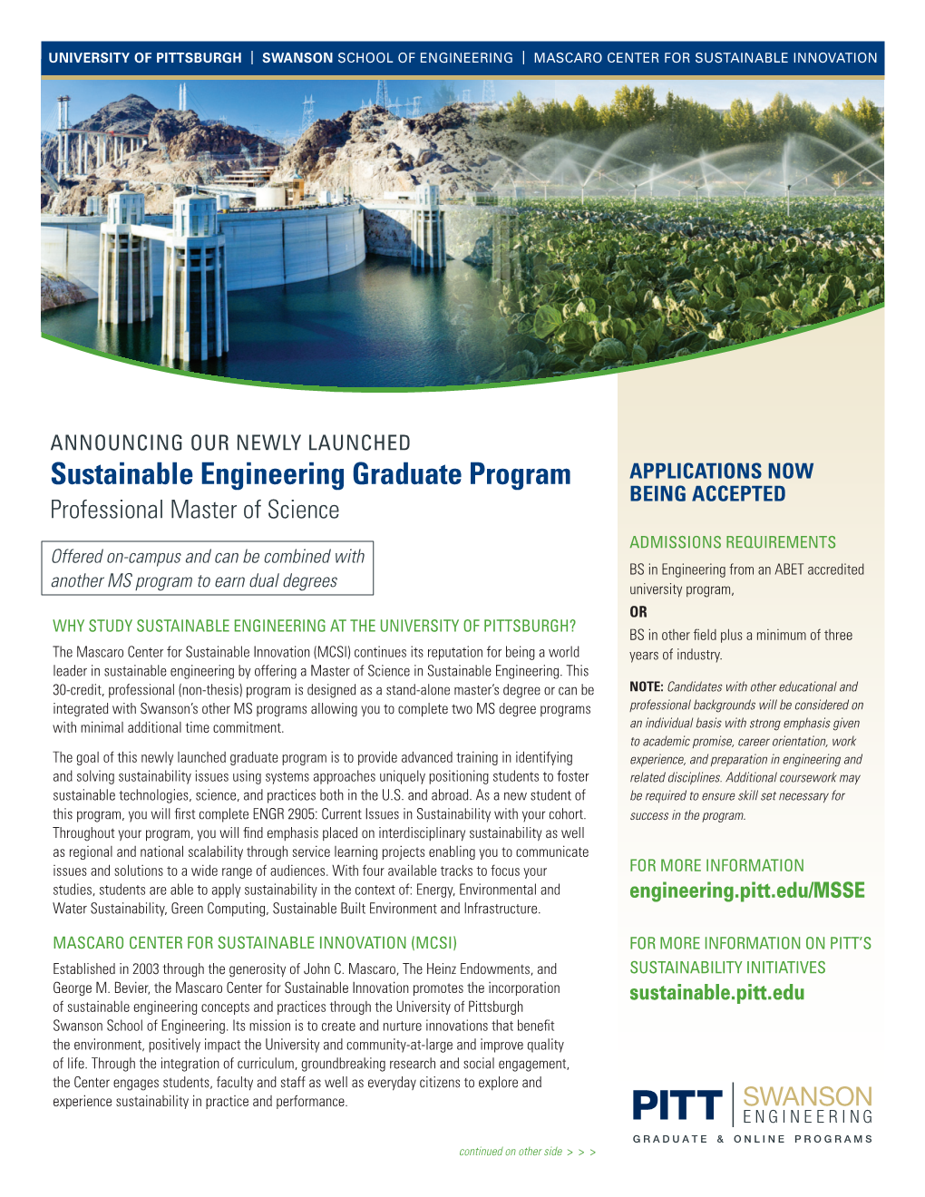 Sustainable Engineering Graduate Program