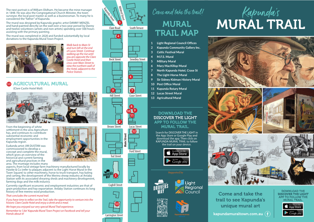 KAPUNDA MURAL TRAIL to Follow the Trail on Your Device