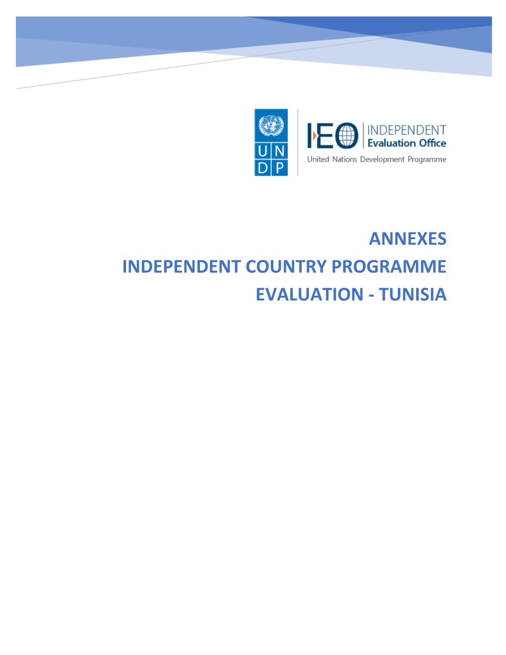 Independent Country Programme Evaluation of Undp Contribution