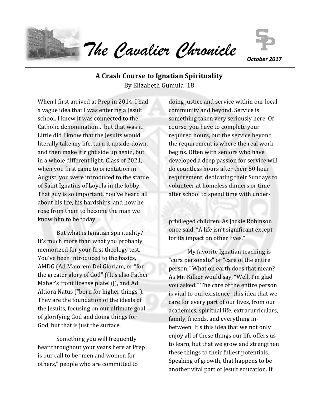 The Cavalier Chronicle October 2017