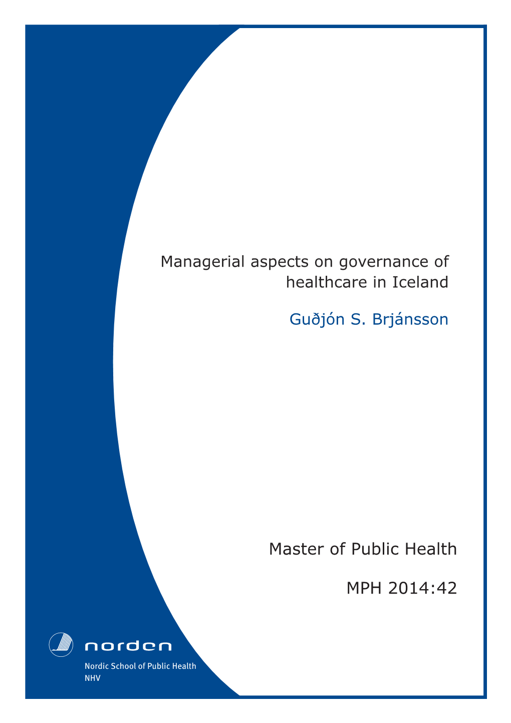 Master of Public Health MPH 2014:42