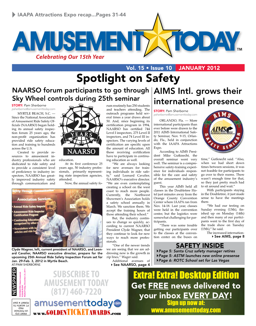 Spotlight on Safety NAARSO Forum Participants to Go Through AIMS Intl