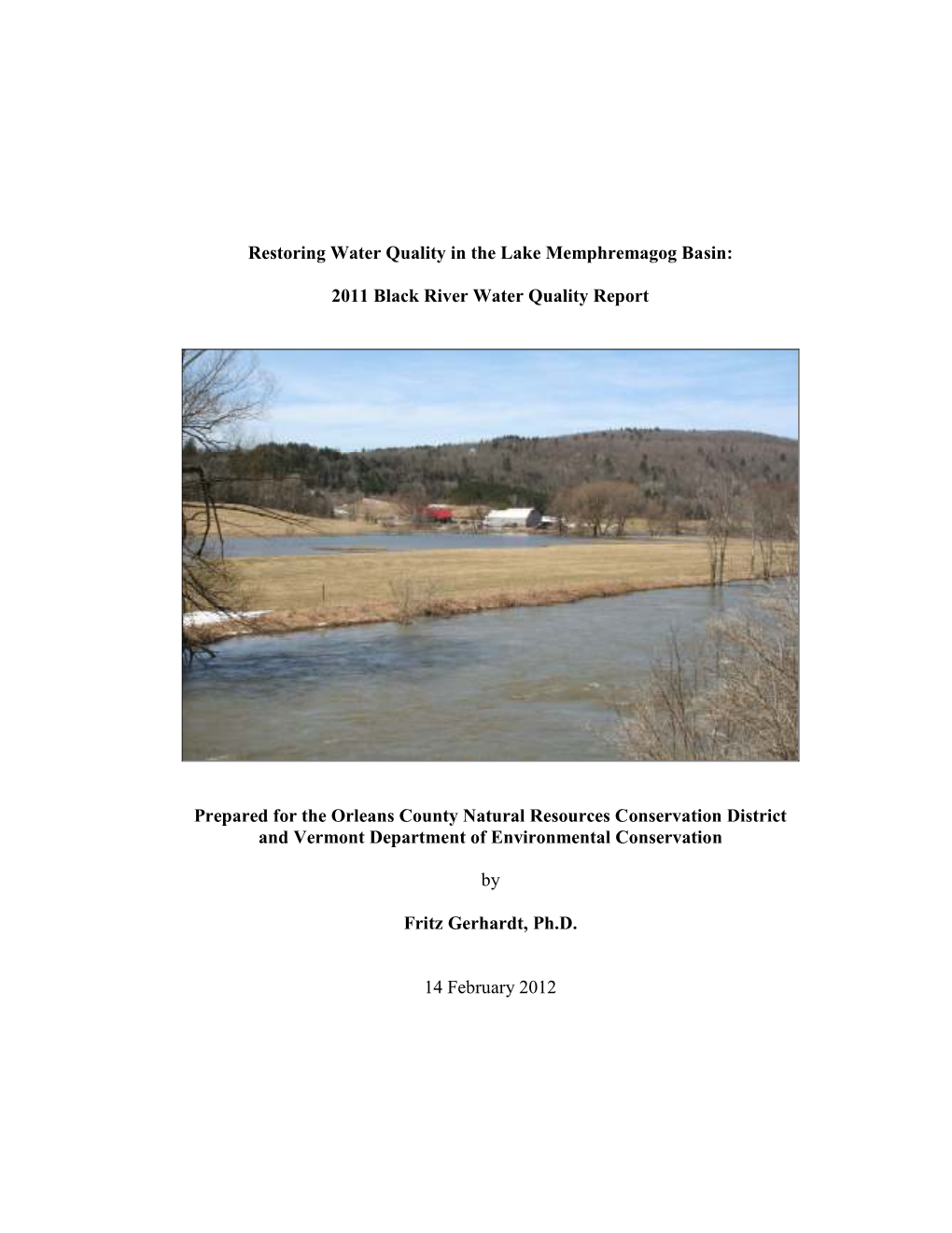 Restoring Water Quality in the Lake Memphremagog Basin: 2011 Black