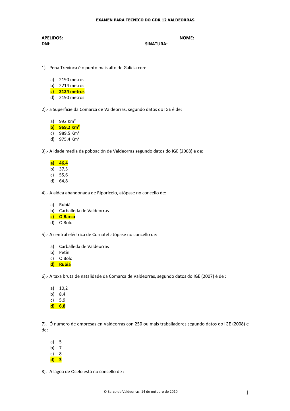 Respostas Test Praza Técnico