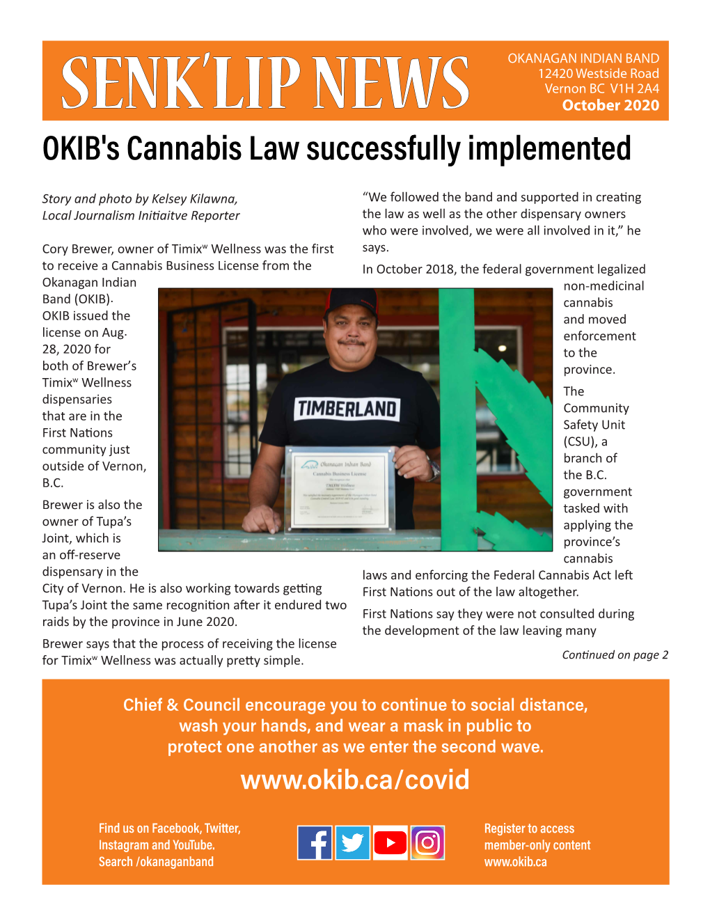 OKIB's Cannabis Law Successfully Implemented