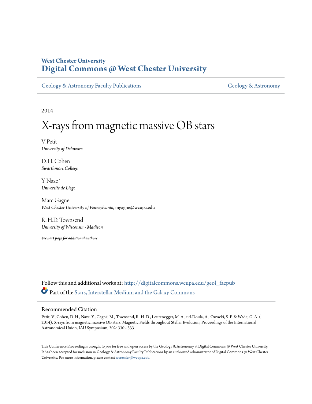 X-Rays from Magnetic Massive OB Stars V