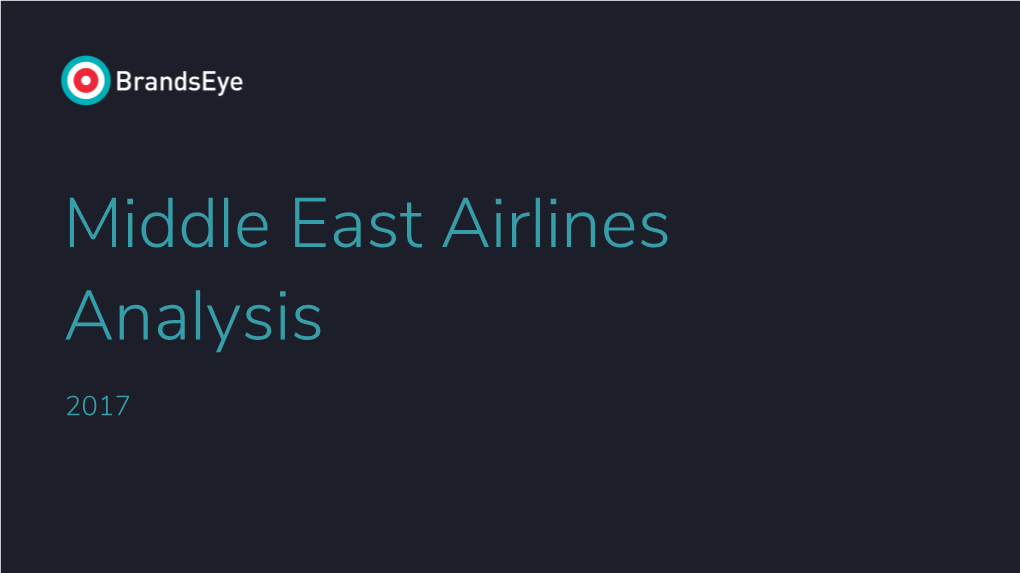 Middle East Airlines Analysis