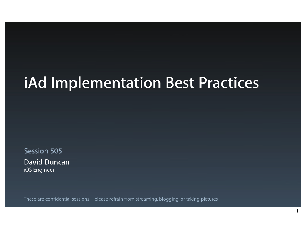 505- Iad Implementation Best Practices V3.0 DD F