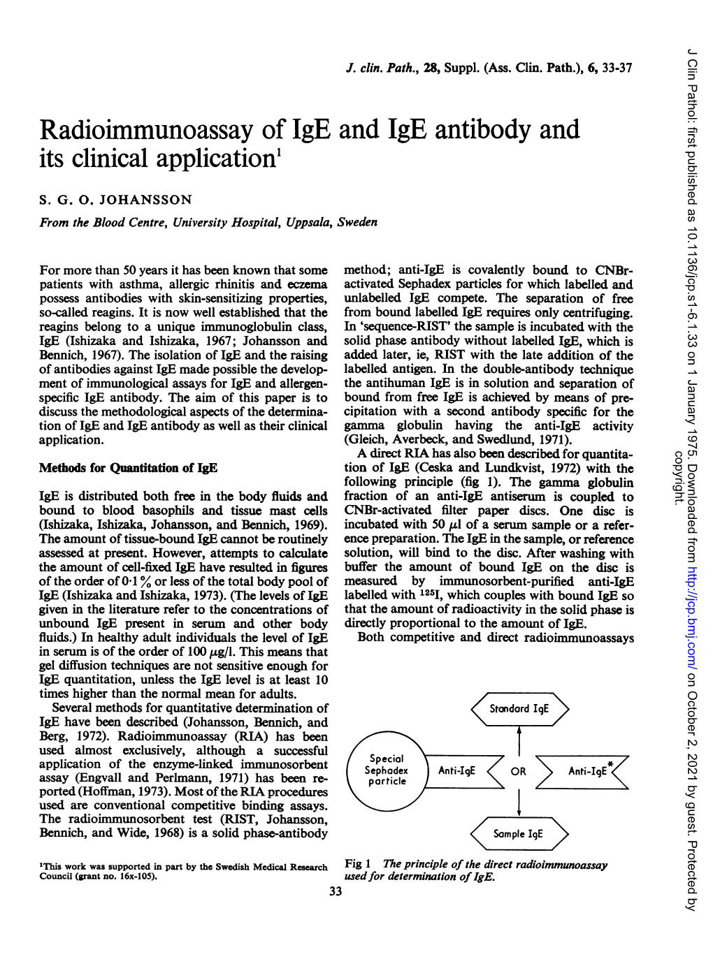 Radioimmunoassay Ofige and Ige Antibody and Its Clinical Application 37 15 to 20 Will Foucard, T