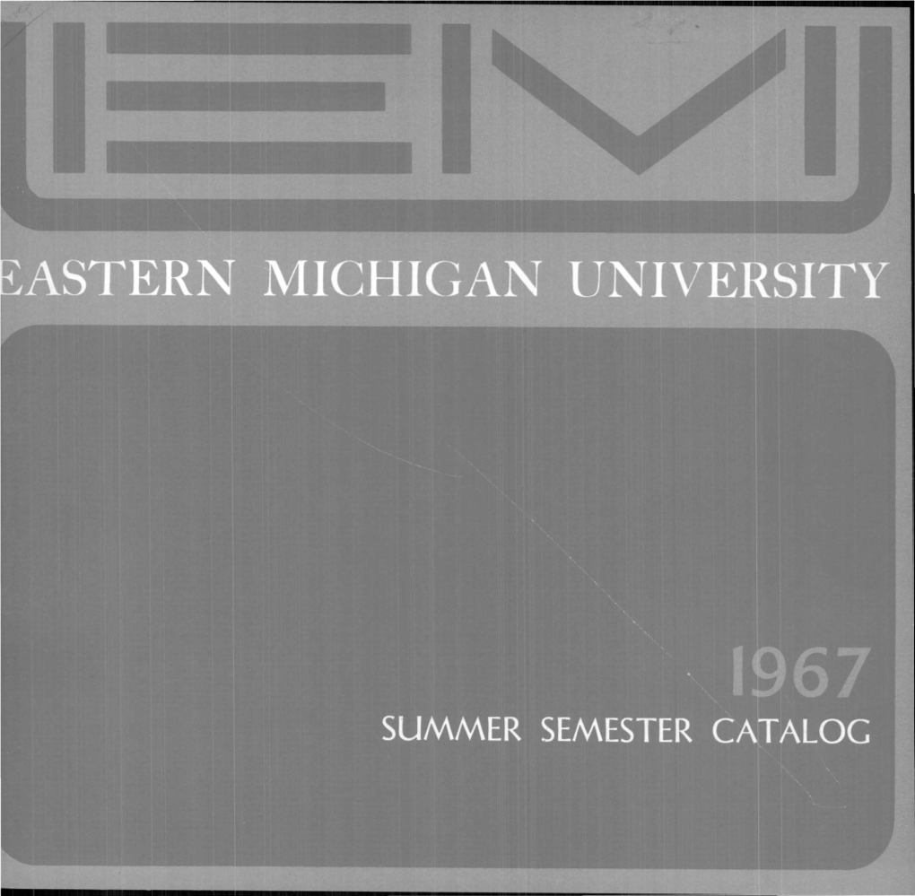 Summer Semester Catalog, 1967