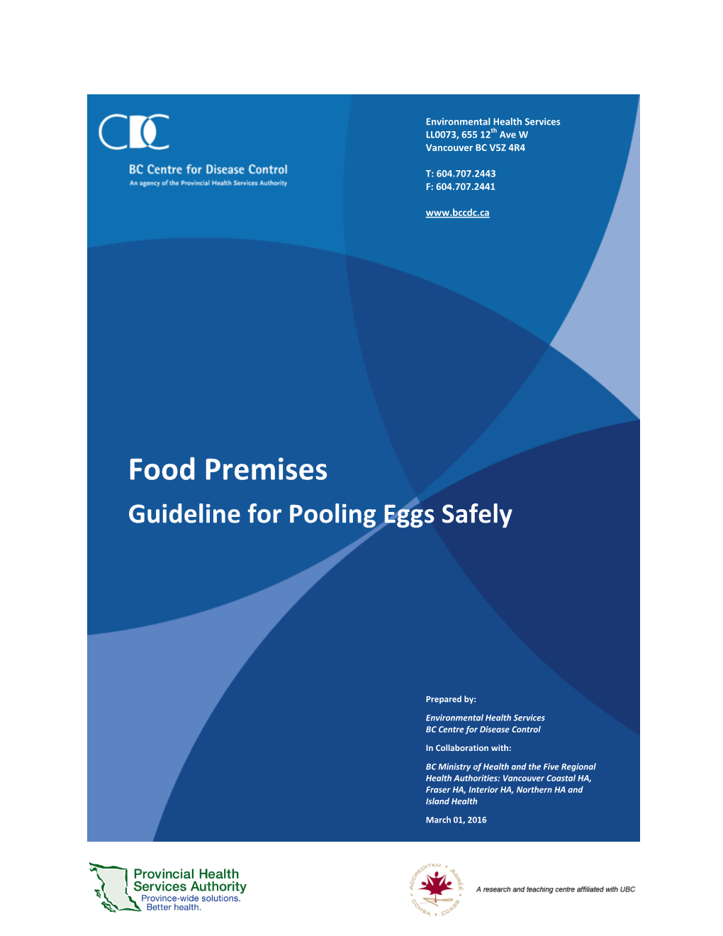 Food Premises Guideline for Pooling Eggs Safely
