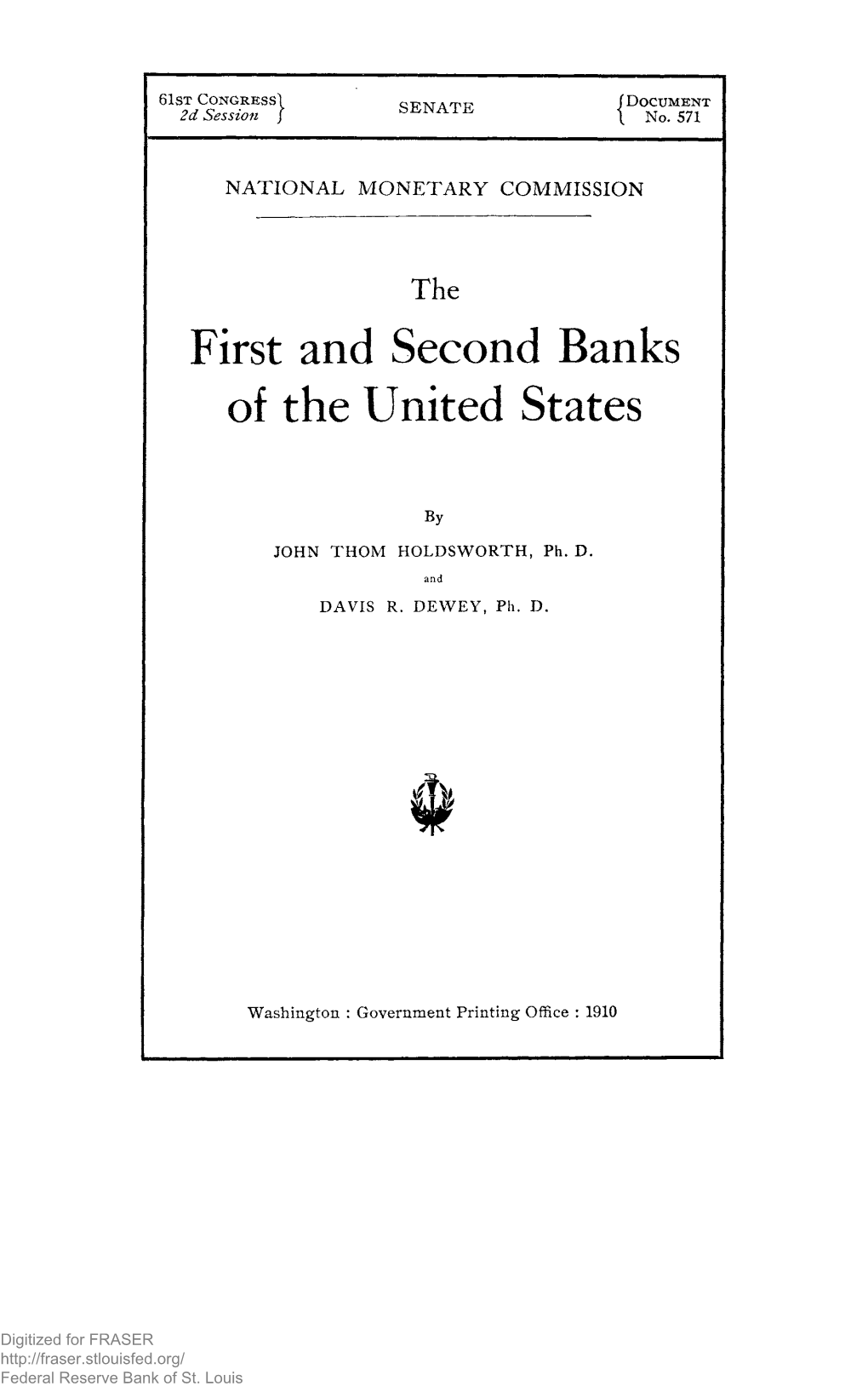 571. the First and Second Banks of the United States