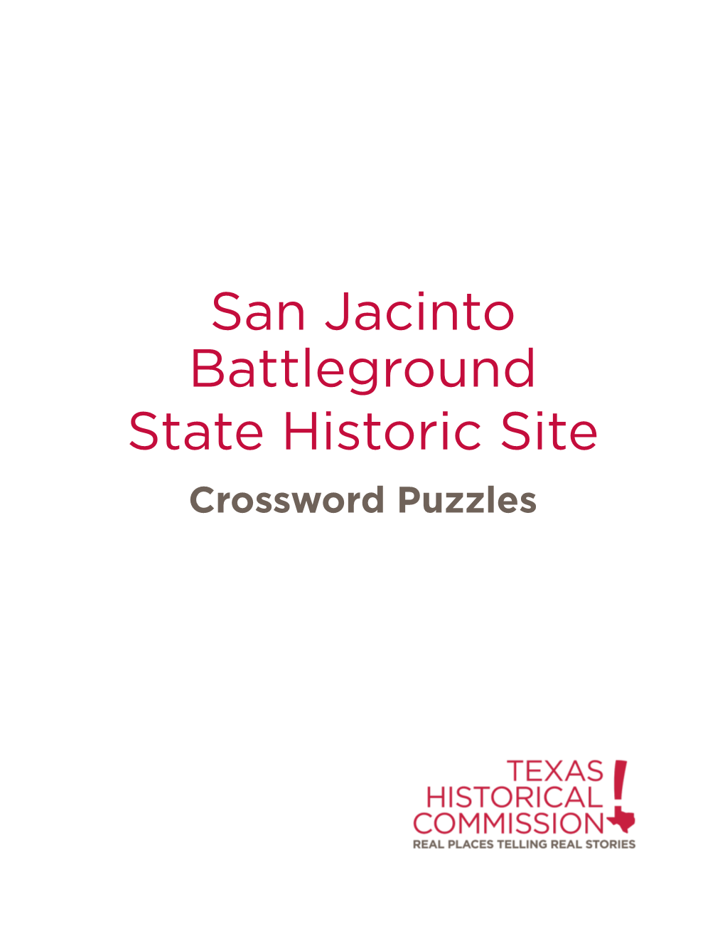 San Jacinto Battleground Crossword Puzzles