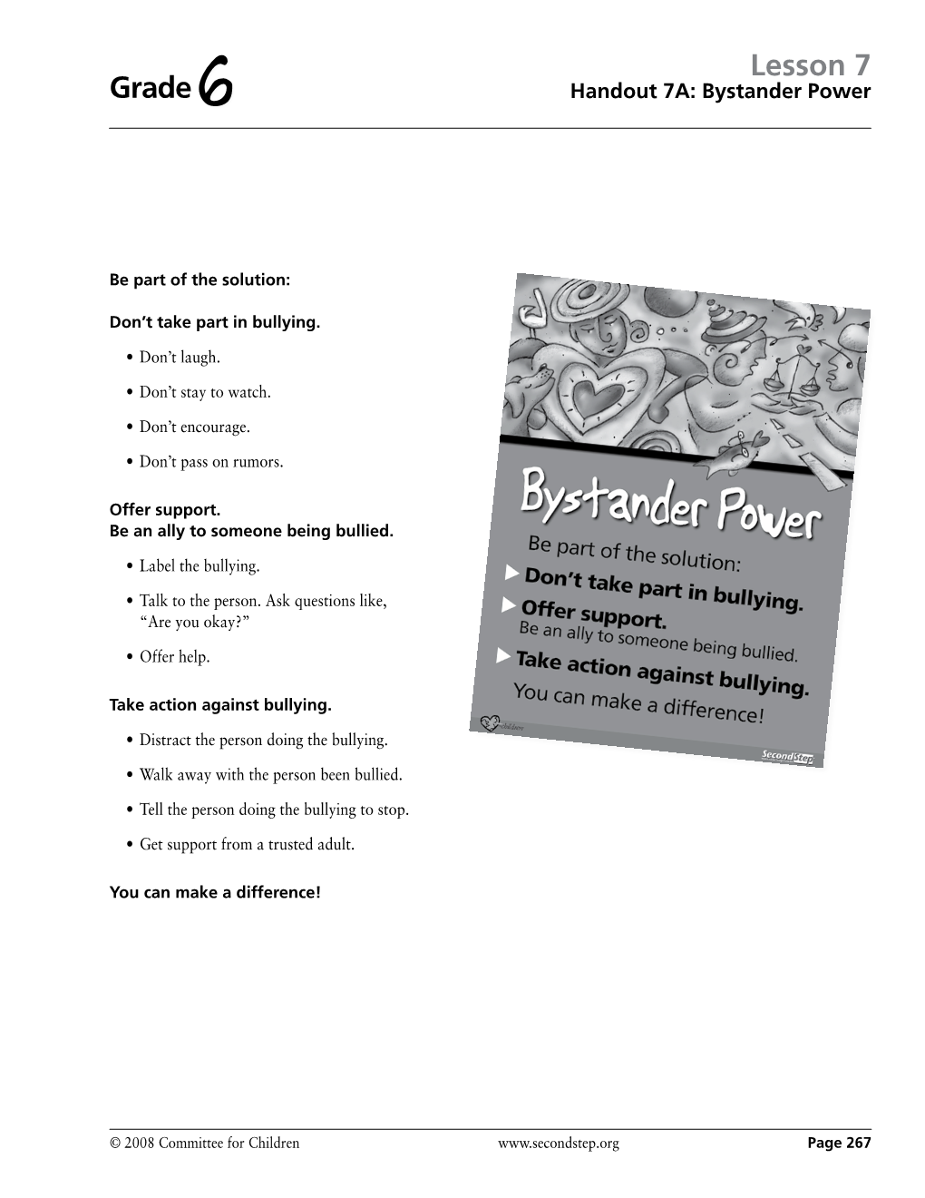 Lesson 7 Grade Handout 7A: Bystander Power