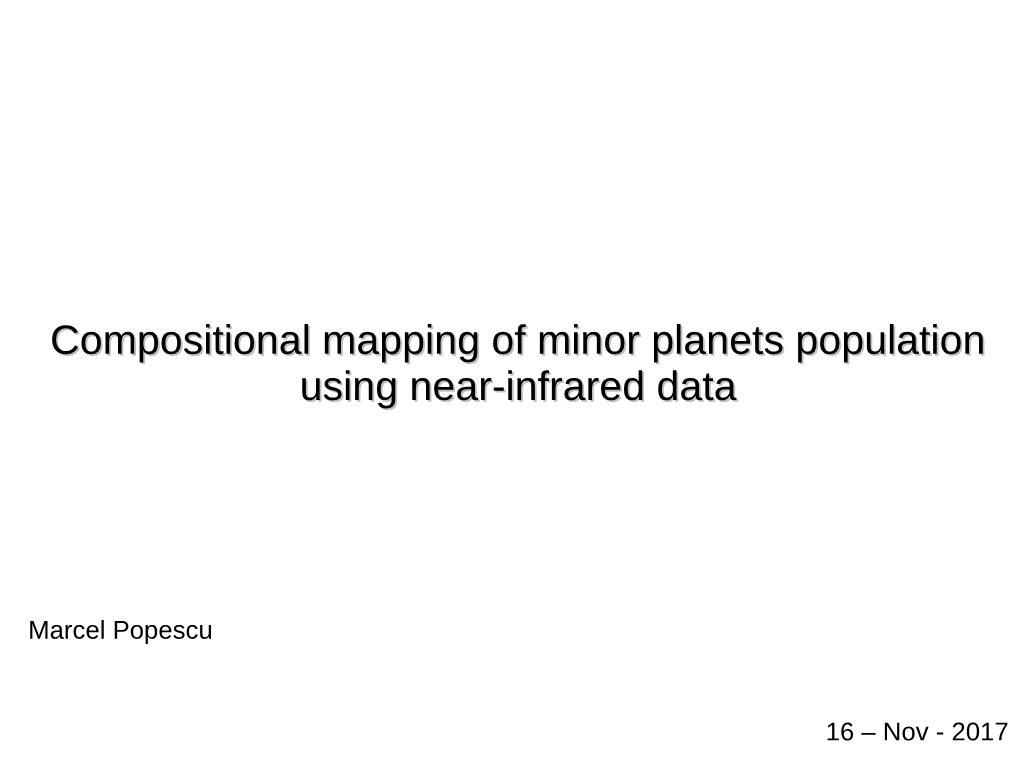 Compositional Mapping of Minor Planets Population Using Near-Infrared Data