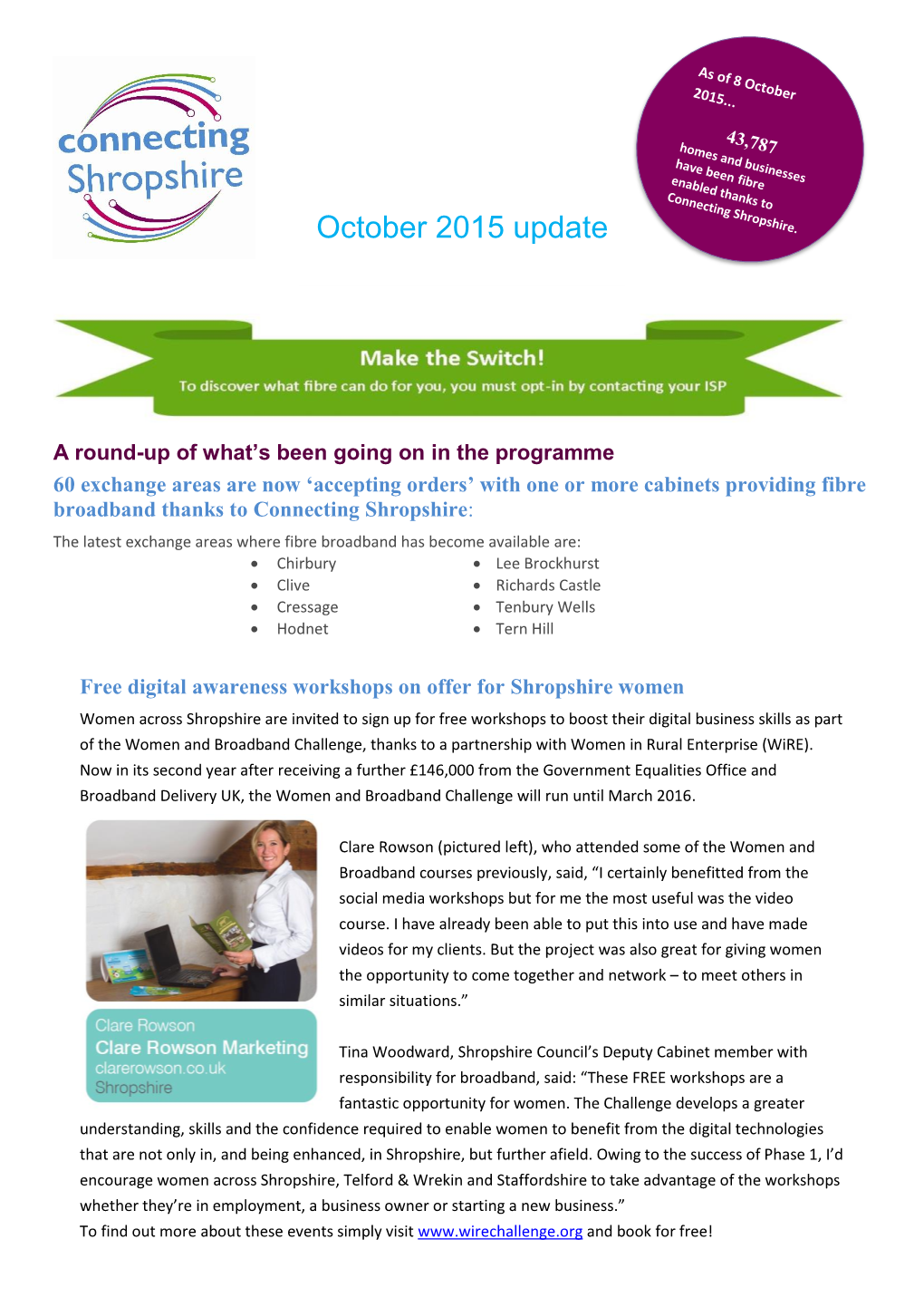 October 2015 Update