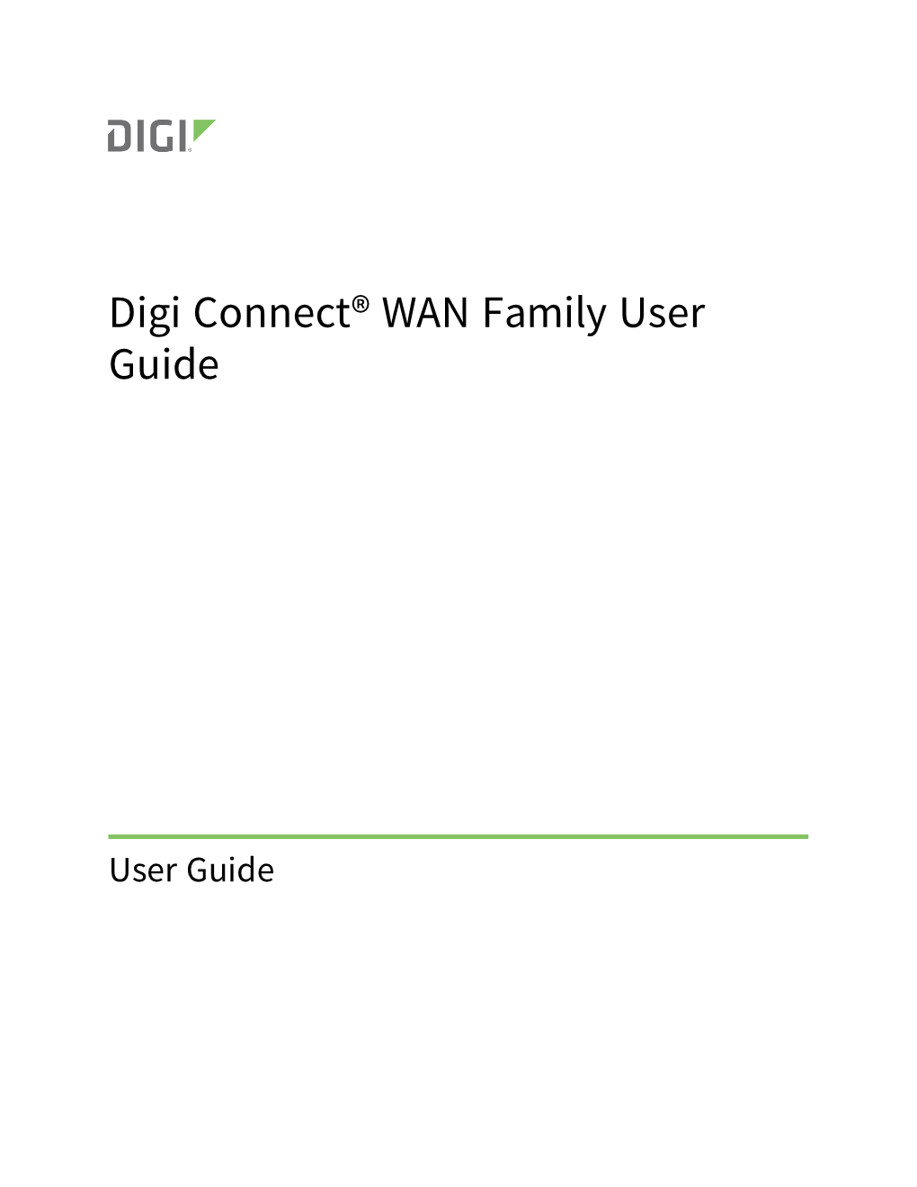 Digi Connect WAN Family User Guide 2 Contents