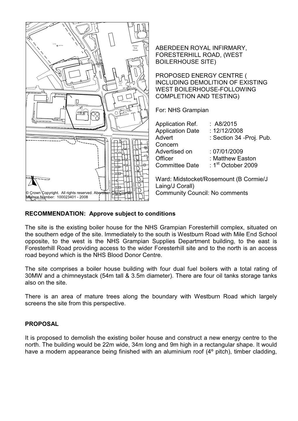 ABERDEEN ROYAL INFIRMARY, FORESTERHILL ROAD, (WEST BOILERHOUSE SITE) Royal Aberdeen Children's Hospital