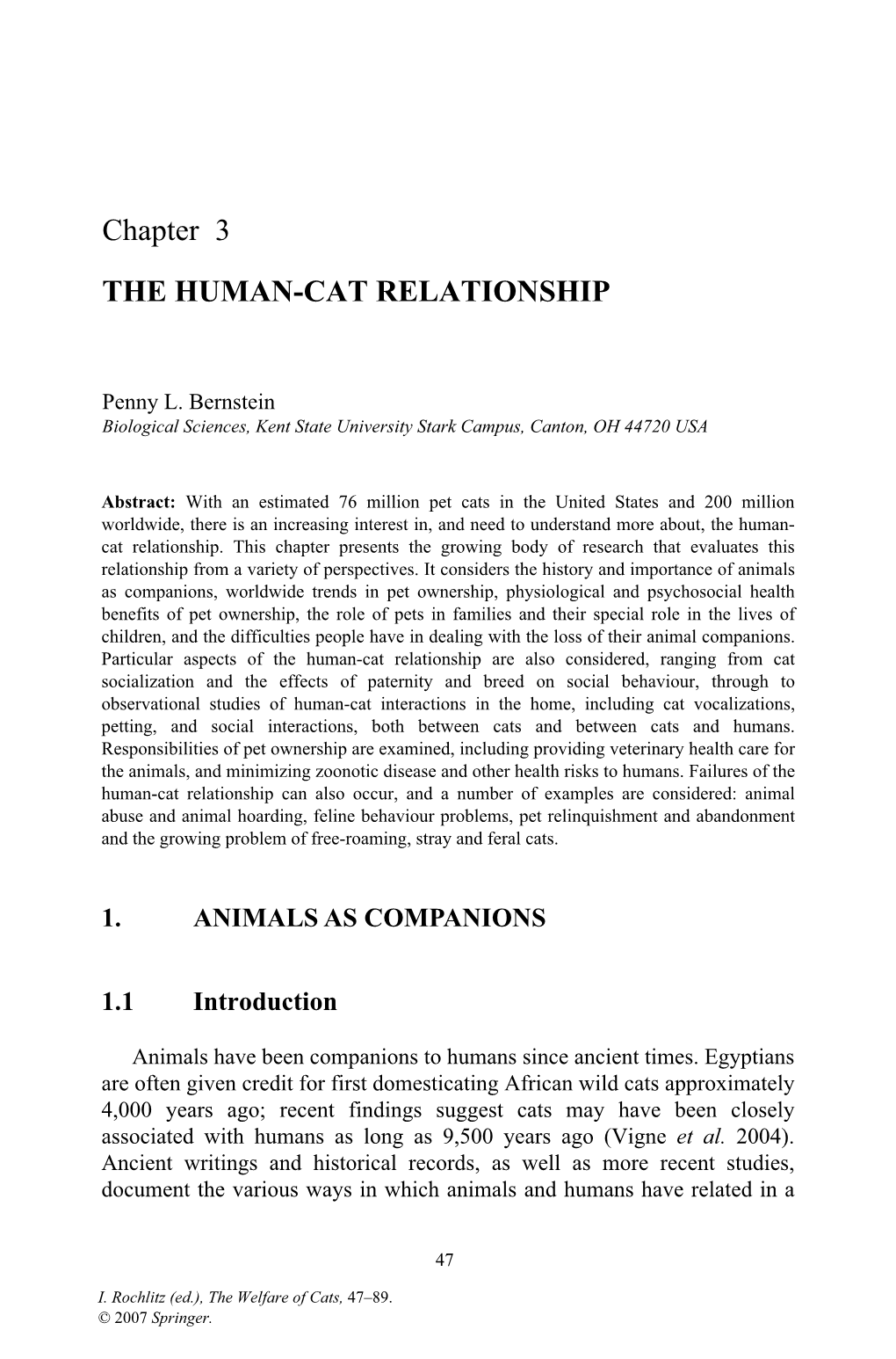 The Human-Cat Relationship