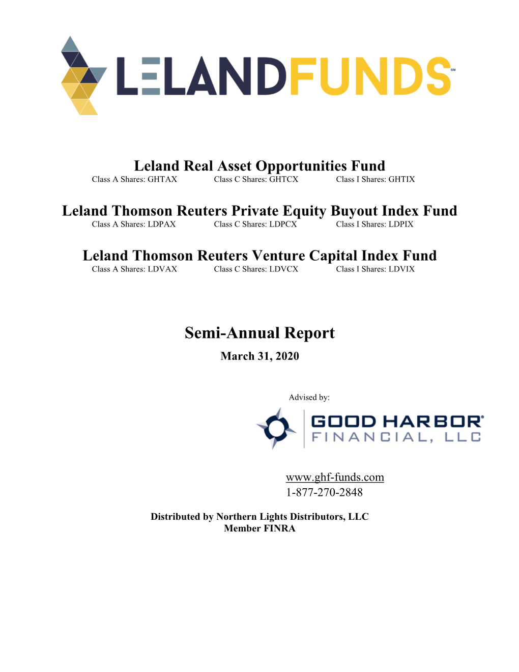 Semi-Annual Report March 31, 2020