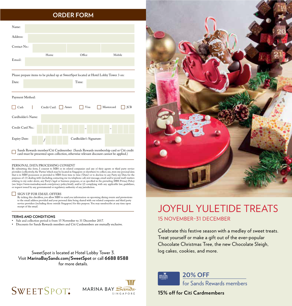 Sweetspot Christmas 2017 Pastry Order Form.Pdf